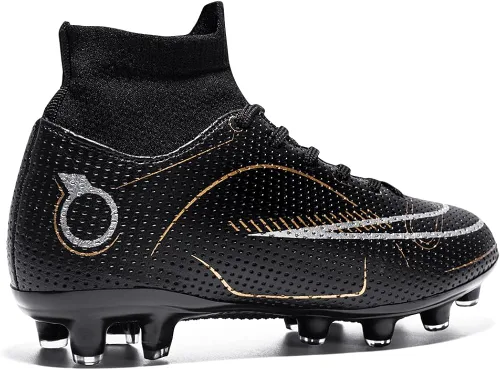 Vista 4 de Zapatos de fútbol para niños y niñas, para exteriores, interiores, para entrenamiento de fútbol y césped atlético