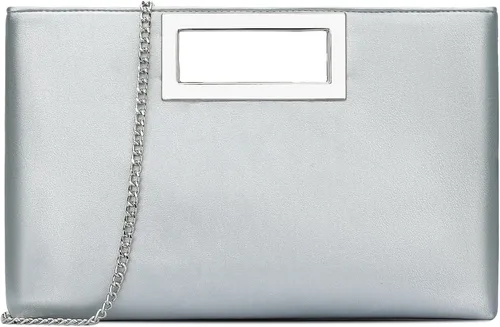 Vista 8 de Bolso de mano KKXIU para mujer, de cuero vegano, bolso formal de noche para eventos, para bodas, fiestas de graduación, de novia
