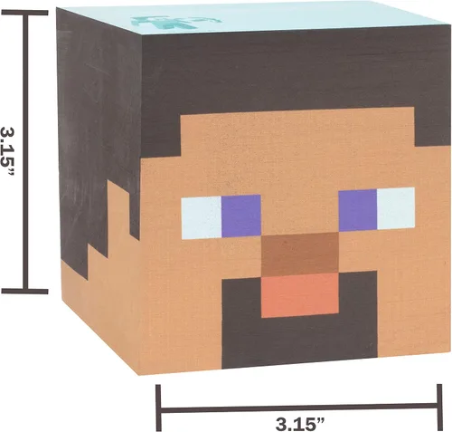 Vista 4 de Minecraft Movie Steve Sticky Note Cube, 800 hojas – Bloc de notas autoadhesiva de 3 x 3 pulgadas – Bloque de notas – Regalo de regreso a la escuela