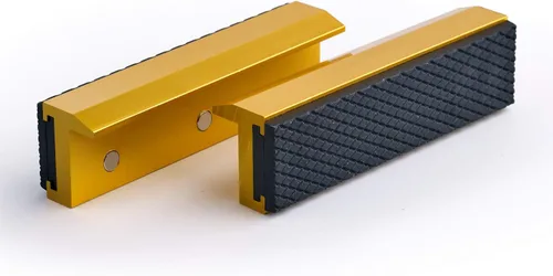 Vista 2 de Mordazas de Tornillo de Banco de 4 pulgadas, Almohadillas Cubiertas Universales Suaves para Mordazas de Tornillo con Imán Fuerte, Protector