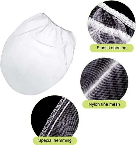 Vista 4 de Boao Bolsas de filtro de pintura, bolsas de filtro de pintura de malla fina blanca, filtro de cubo desechable para pintura, jardinería, protección