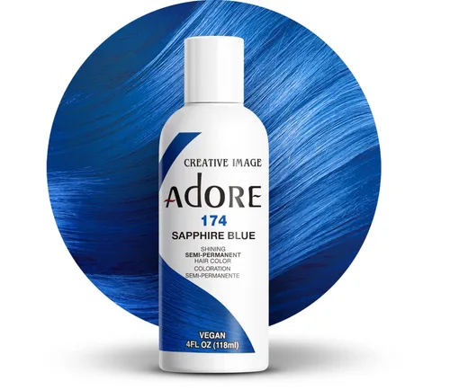 Vista 132 de Adore Tinte semipermanente verde para el cabello, vegano y sin crueldad, 4 onzas líquidas, 163 Green Apple (paquete de 1)