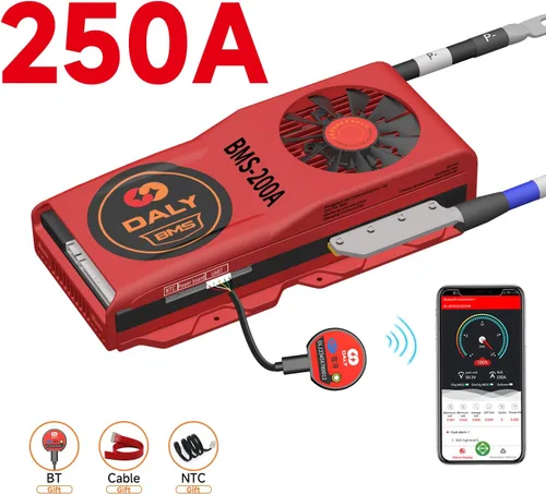 Vista 127 de DALY BMS 72V Li-ion 20S 30A Tablero de protección con cable de equilibrio de puerto común para panel solar autoconstruido, sistema de suministro