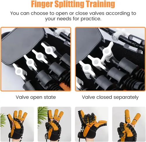 Vista 4 de Rehabilitation Robot Gloves, Hemiplegia Finger Rehabilitation Training Equipment, Stroke Hand Splint, for Hand Function Recovery