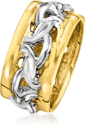 Vista 3 de Ross-Simons Italian 2-Tone Sterling Silver Byzantine Ring