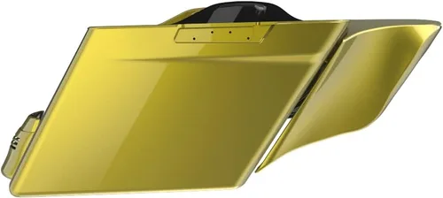 Vista 64 de Cubiertas laterales de alforjas estiradas para motocicleta, extensión extendida para Harley Touring 2014+ - Whisky ámbar Amber Whiskey