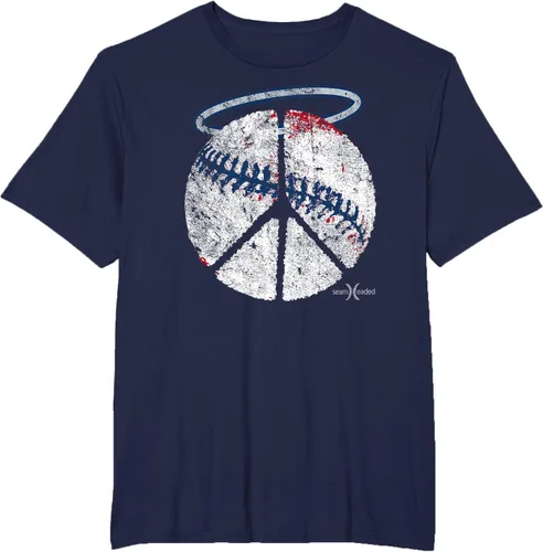 Vista 9 de Camisa de béisbol vintage de Angel Peace, Azul / Patchwork, S