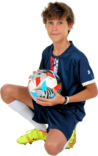 Vista 6 de PAIRFORMANCE Uniformes de fútbol para niños, camiseta deportiva de equipo y pantalones cortos para niños, ropa deportiva, unisex, de 4 a 14 años