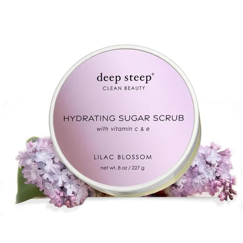 Vista 21 de Deep Steep Exfoliante de azúcar, vainilla de azúcar morena, 8 onzas, exfoliante corporal con aceite de coco orgánico, manteca de karité y aceite