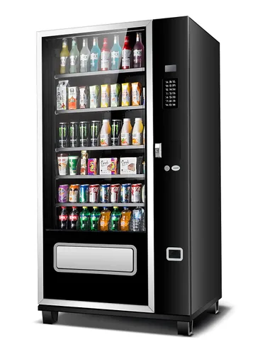 Vista 4 de Máquina expendedora grande de refrigerios EPEX con control de temperatura estratificado, negra EP-G654