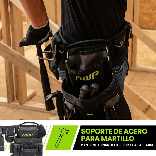 Vista 4 de AWP Tool Belt Tool Rig, Durable Premium Utility Belt Organizer for Men & Women, Utility Work, Electrician, Mechanic