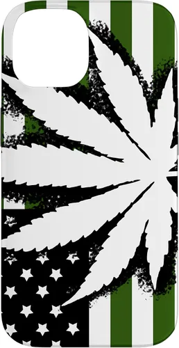 Vista 4 de American Weed Flag 4:20 Cannabis Pot Marijuana Stoner Gift Case for iPhone 17