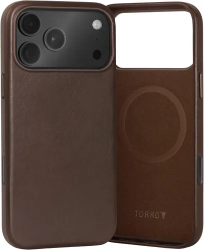 Vista 9 de Funda Premium de Piel TORRO Compatible con iPhone 17 de 6.3” 2025 – Funda Ultra Delgada con Amortiguación de Piel Genuina Compatible con MagSafe