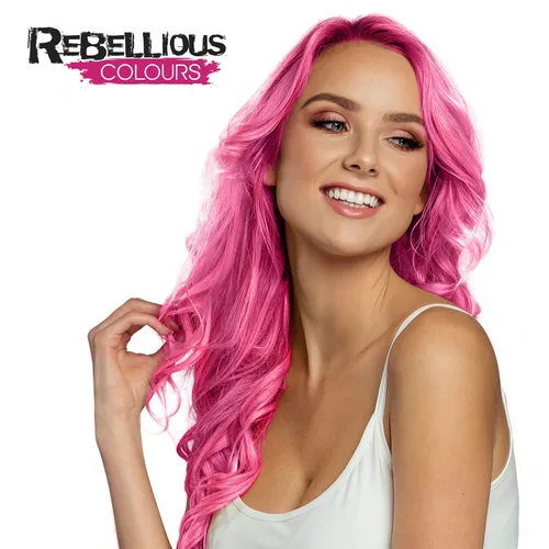 Vista 5 de Rebellious Colours - Tinte semipermanente vegano para el cabello, 2.4 fl oz (rosa flamenco)