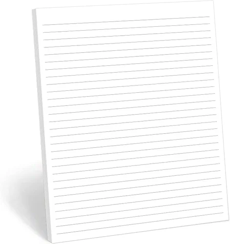 Vista 7 de 321Done Bloc de notas rayado y bloc de notas, blocs de escritura con rayas universitarias, 50 hojas arrancables, bloc de notas de 5.5 x 8.5, bloc