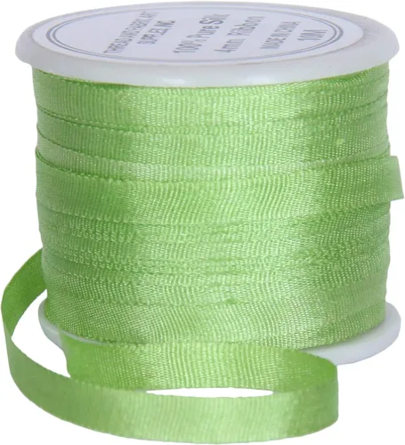 Vista 55 de Threadart Cinta de seda 100% pura - 3 tamaños - Docenas de colores - Castaño - 2 mm No. 524 Soft 100% pure silk ribbon on a single spool - perfect