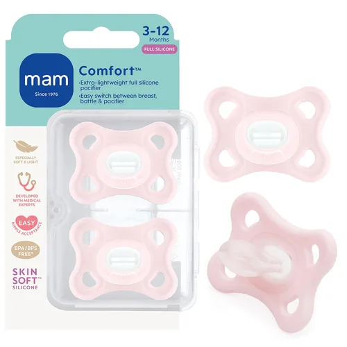 Vista 10 de MAM Comfort - Chupete para bebé de 0 a 3 meses, ligero, de silicona de una Zafiro azul/mate azul