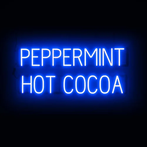 Vista 54 de SpellBrite Letrero de té Aspecto de letrero de té neón, luz LED azul, 13.1 x 6.3 pulgadas Ultra-Bright Click-Together Signage for Cafes, with
