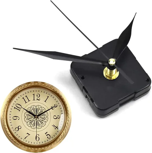 Vista 7 de Mecanismo de movimiento de reloj de cuarzo, mecanismos silenciosos de reloj de eje corto con manecillas, piezas de mecanismo de reloj de pared