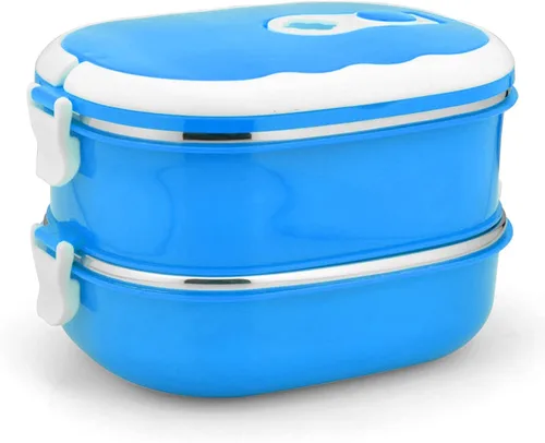 Vista 11 de VALINK Lonchera para alimentos calientes, lonchera rectangular portátil de acero inoxidable aislado para almacenamiento de alimentos para acampar al