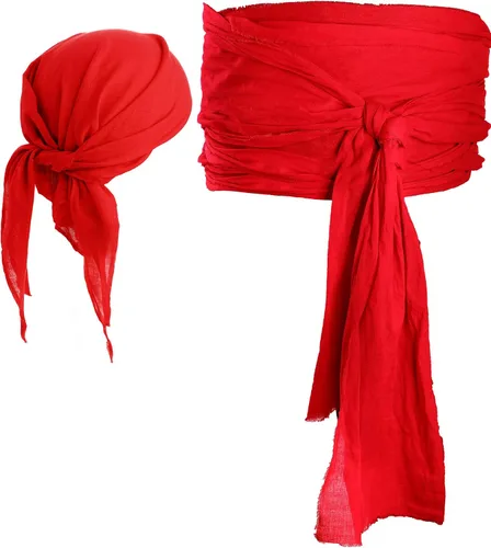 Vista 10 de SATINIOR Halloween Pirate Accessories Bandana Belt Costume