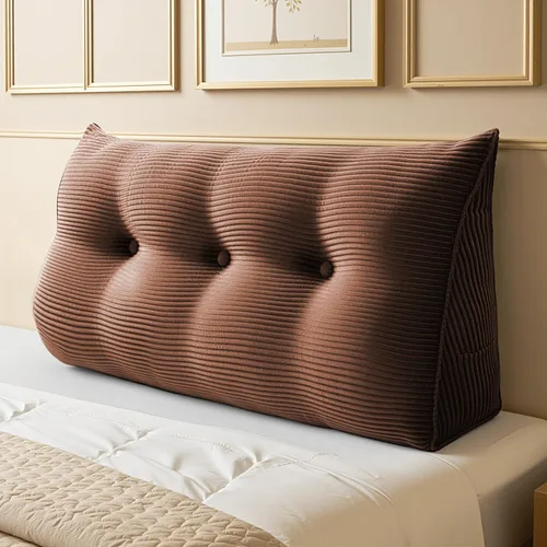 Vista 17 de WOWMAX - Almohada triangular para lectura; almohada grande para cabecera y respaldo; almohada en forma de cuña para soporte y posicionamiento