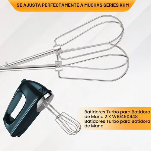 Vista 4 de Accesorios para batidoras de mano para KitchenAid W10490648, KHM5APWH7