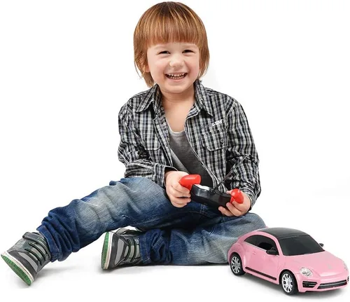 Vista 8 de RASTAR Beetle - Coche de control remoto, escala 1:24 Beetle RC coche de juguete para niños, escarabajo rosa