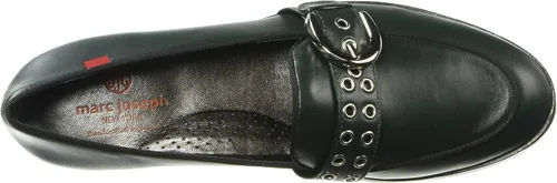 Vista 5 de Marc Joseph New York Mocasín con hebilla de cuero para mujer con detalle de ojales