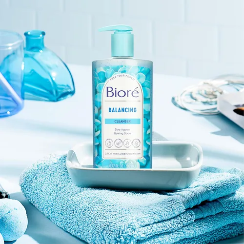 Vista 9 de Bioré Jabón facial equilibrante, limpiador para pieles mixtas, limpiador facial equilibrado con PH, vegano, libre de crueldad, 6.77 onzas, paquete