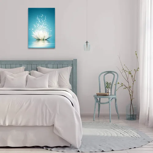 Vista 5 de Impresiones en lienzo para pared, imágenes de flores de loto, decoración de baño, pintura zen, spa, fotos, obras de arte enmarcadas para meditación