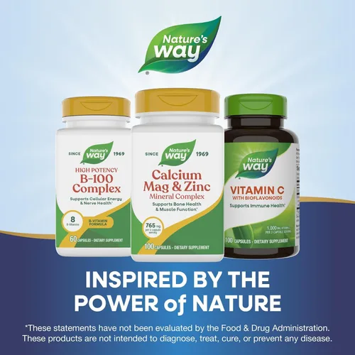 Vista 7 de Nature's Way Calcio, magnesio y zinc 765 mg por porción 100 cápsulas