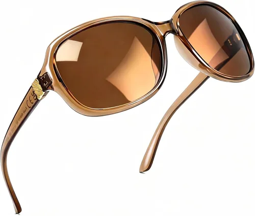 Vista 35 de SIPHEW - Gafas de sol polarizadas para mujer, gafas de sol cuadradas clásicas para mujer con protección UV Gafas de sol polarizadas negras A01