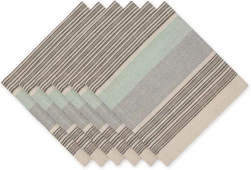 Vista 17 de DII - Colección de mesa jaspeado, juego de manteles individuales, 3x19 pulgadas, albaricoque, 6 piezas