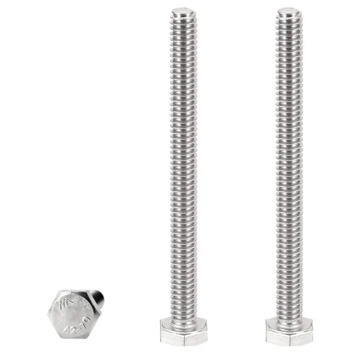 Vista 8 de 20 piezas de pernos hexagonales de 1/4-20 x 2, tornillos de tapa hexagonal de 1/4"-20, acero inoxidable 304, 5.1 cm completamente roscados, tornillo