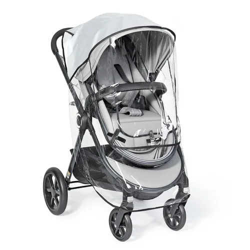 Vista 8 de Clear Stroller Rain Cover, Universal Fit, Side Ventilation, Gray