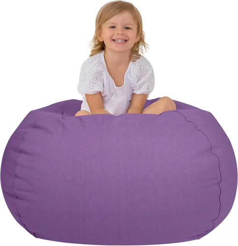 Vista 14 de Aubliss - Silla de almacenamiento para peluches en forma de puf (Estrella Aqua, Mediana (32"))