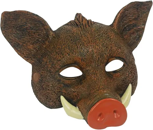 Vista 11 de 1 máscara de cerdo de jabalí de terror de Halloween para Halloween, Navidad, mascarada, carnaval, disfraces, fiesta, accesorios
