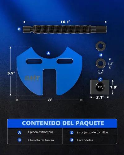 Vista 3 de Orion Motor Tech - Kit de herramientas para extracción de cubo de rueda, juego de herramientas para quitar el rodamiento del buje compatible