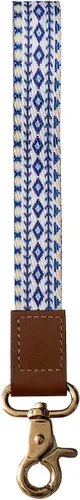 Vista 7 de Cordón de muñeca para llaves, lindo muñequero de mano para hombres, correa de llave de coche, llavero para teléfono celular, tarjetas de Azul Marrón