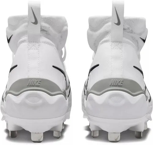 Vista 5 de Nike Alpha Huarache NXT DJ6517-010 - Botines de béisbol de metal para hombre, color negro, gris ahumado oscuro, gris ahumado claroblanco, talla 10.5