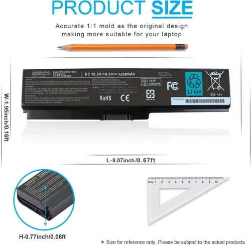 Vista 4 de PA3817U-1BRS - Batería para portátil compatible con Toshiba Satellite C655 C650D C675 C660 L700 L750 L755 L770 L645 L655 L675 P745 P755 P775 M640