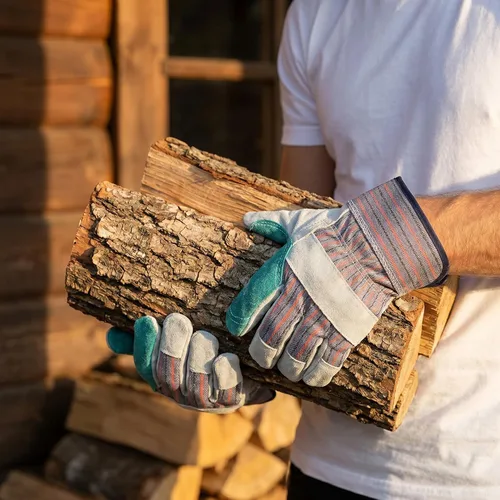 Vista 8 de G & F Products Leather Work Gloves for Construction, Gardening and General Work