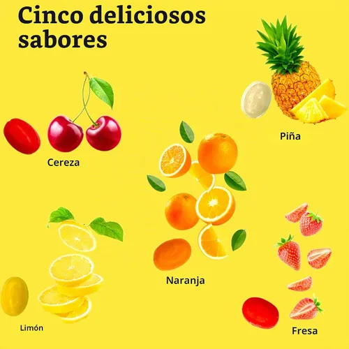 Vista 5 de Caramelo duro relleno de frutas 1.5 libras aproximadamente 90 piezas