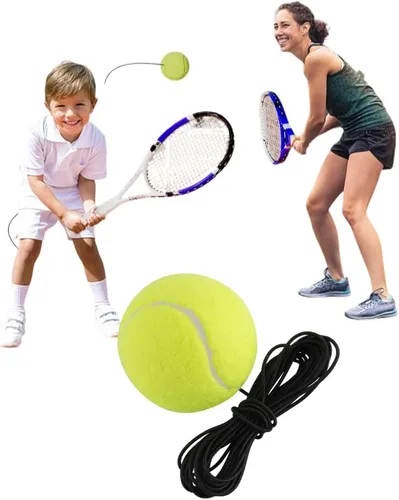 Vista 3 de Entrenador de tenis Dispositivo de práctica de tenis, pelota de entrenamiento de tenis con cuerda para entrenador de tenis solo, principiante