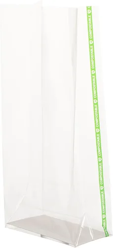 Vista 8 de Restaurantware Bag Tek - Bolsas al por menor de 2 x 1.5 x 5 pulgadas, 100 bolsas duraderas para dulces - Bolsas BOPP transparentes desechables