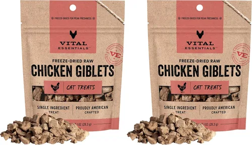 Vista 12 de Vital Essentials Golosinas liofilizadas para gatos, menudos de pavo, bolsa de 1 onza
