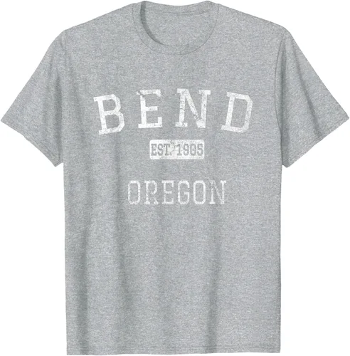 Vista 56 de Bend Oregon OR Camiseta vintage, Negro