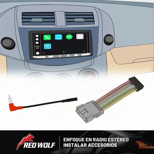Vista 7 de RED WOLF Arnés de cableado estéreo para automóvil para GMC Envoy Sierra 2002-2008, Chevy Silverado Impala con conector a tope de instalación