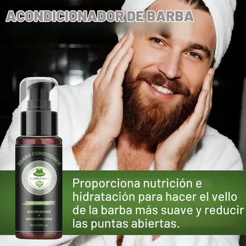 Vista 4 de XIKEZAN Kit de aseo y cuidado de barba para hombres con madera de cedro